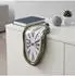 Relaxdays Wanduhr ABS Polystyrol Bronze Surreal Batteriebetrieben