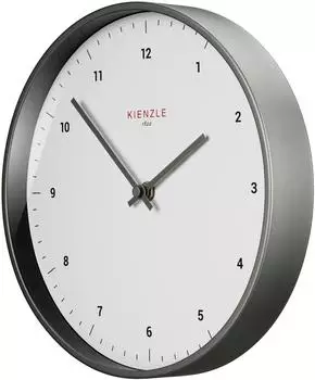 Kienzle Wanduhr Funkwanduhr Classic Ø 25 cm Silber-Weiß