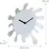 Relaxdays Wanduhr Farbklecks Kunststoff Weiß 25 cm x 22,5 cm x 6 cm
