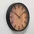 Boltze Buford Wanduhr Holzmotiv, schwarz, Ø 30cm