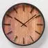 Boltze Buford Wanduhr Holzmotiv, schwarz, Ø 30cm