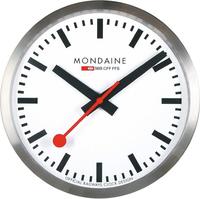 Mondaine A990.CLOCK.16SBB Wanduhr Quarz 25 cm K&uuml;chenuhr Silberfarben
