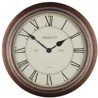 Techno Line WT 7006 Quarz Wanduhr 36cm x 70mm Holz Badezimmer-/Feuchtraum geeignet