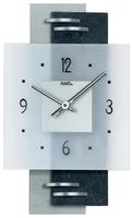 AMS Wanduhr "W9245" Quarzuhr,Glas,Schiefer,Wohnzimmer,Esszimmer,Made in Germany,Flur
