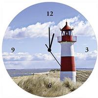 Artland Wanduhr "Leuchtturm Sylt" wahlweise mit Quarz- oder Funkuhrwerk, lautlos ohne