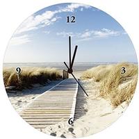 Artland Wanduhr "Nordseestrand auf Langeoog - Steg" wahlweise mit Quarz- oder