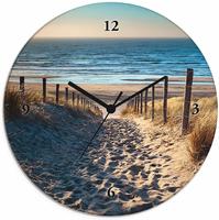 Artland Wanduhr "Weg zum Nordseestrand Sonnenuntergang" wahlweise mit Quarz- oder