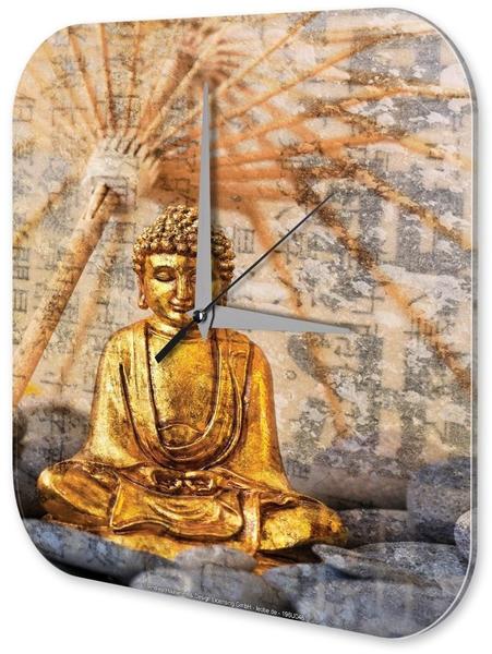 Leotie Quarz-Wanduhr Goldener Buddha