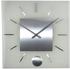 Nextime Wall Clock Stripe Pendulum Square weiß-grau (3146)