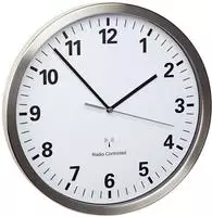 TFA Dostmann 60.3523.02, TFA Dostmann 60.3523.02 Funk Wanduhr 30.5cm x 43mm Edelstahl
