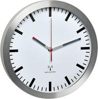 TFA 60.3528.02 Funk Wanduhr 300 mm x 45 mm Aluminium Schleichendes Uhrwerk (lautlos)