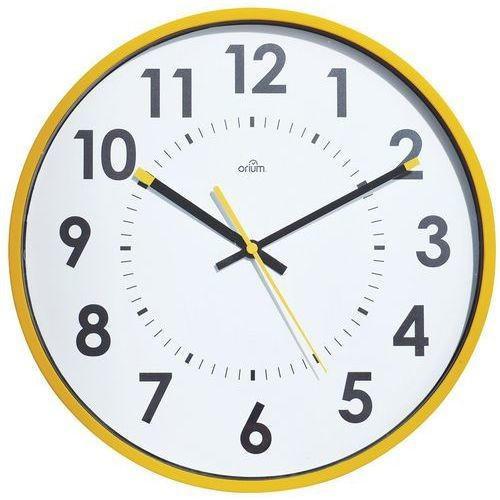 Orium Mural Clock Quartz Yellow
