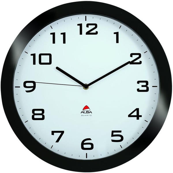 Alba Big Silent Clock Black 38 cm