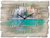 Artland Wanduhr "Wasserfall im Wald National Park" wahlweise mit Quarz- oder