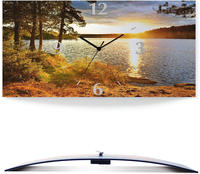 Artland Wanduhr "Sonnenuntergang &uuml;ber See Algonquin Park" wahlweise mit Quarz-...
