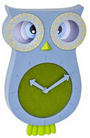 Tfa 60.3052.06 Blau/gr&uuml;n Lucy Kinder-pendeluhr Eule