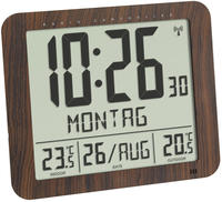 TFA Dostmann 60.4518.08 Funk Wanduhr 248 mm x 25 mm x 206 mm Holz (60.4518.08)
