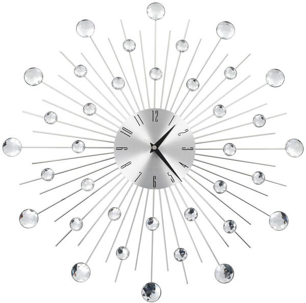 vidaXL Wall Clock with Quartz Movement Modern Design 50 cm silver