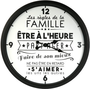 The home deco factory Clock Family Life Black
