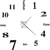 vidaXL 3D-Wanduhr Modernes Design 100 cm XXL Schwarz