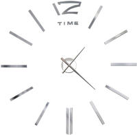 vidaXL 3D-Wanduhr Modernes Design 100 cm XXL Silbern
