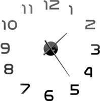 vidaXL 3D-Wanduhr Modernes Design 100 cm XXL Schwarz