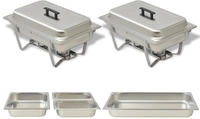 vidaXL Chafing Dish Set 4-tlg. Edelstahl