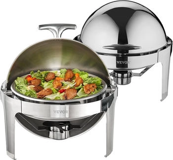 Mophorn Round Chafing Dish 2 Packs 6 Qt