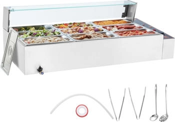 VEVOR 9 x 8QT Electric Steam Table
