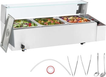 VEVOR Speisenwärmer 3 x 8 Qt
