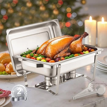 VEVOR Chafing Dish Buffet Set, 8 Qt 2 Pack