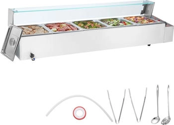 VEVOR Commercial Food Warmer, 5 x 12QT
