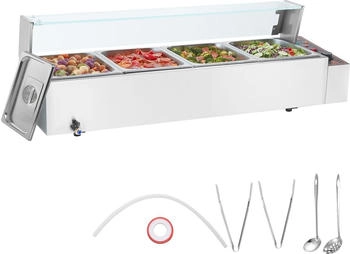 VEVOR Commercial Food Warmer, 4 x 12QT