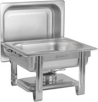 Edelstahl Chafing Dish 4 Liter, 1/2 Gn Speisenw&auml;rmer W&auml;rmebeh&auml;lter, F&uuml;r Catering,