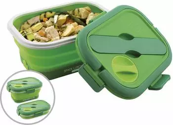 Macom Space Lunch To Go elektrischer Speisenw&auml;rmer, faltbar, 35W, gr&uuml;n/wei&szlig; (865)