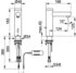 KEUCO IXMO Einhebel-Waschtischarmatur mit Netzbetrieb ohne Ablaufgarnitur 124 mm mit Griff Pure verchromt (59512011100)