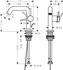 Hansgrohe Tecturis S Einhebel-Waschtischmischer 150 Fine CoolStart EcoSmart+ brushed bronze (73323140)