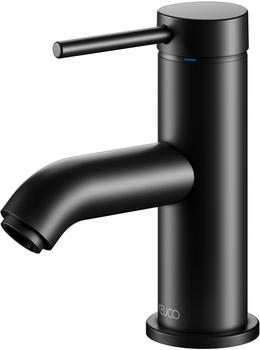 KEUCO IXMO Einhebel-Waschtischarmatur ohne Ablaufgarnitur 90 mm mit Griff Soft schwarz matt (59504372100)