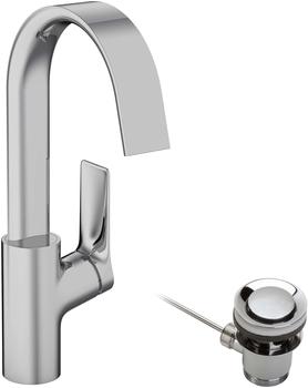 Hansgrohe Vivenis 210 Einhebel-Waschtischmischer mit Schwenkauslauf + Zugstangen-Ablaufgarnitur chrom (75030000)
