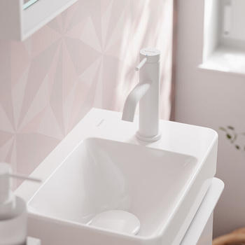 Hansgrohe Tecturis S 80 Standventil EcoSmart+ mattweiß (73313700) – Einfache Integration in bestehende Hochdruck-Installationen