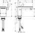 Axor MyEdition 110 Einhebel-Waschtischmischer chrom/Spiegelglas (47030000)
