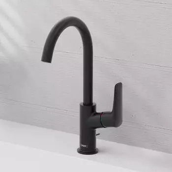 Hansgrohe Logis 210 mit Schwenkauslauf mattschwarz (71130670) – Funktionalität und Komfort