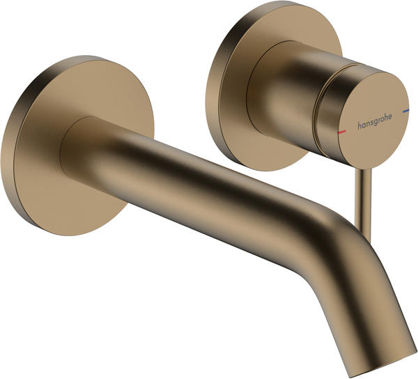 Hansgrohe Tecturis S Einhebel-Waschtischmischer Wandmontage EcoSmart+ brushed bronze (73350140)