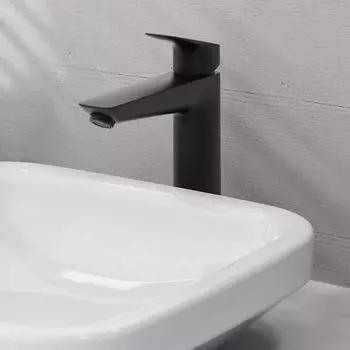 Hansgrohe Logis 190 mit Zugstangen-Ablaufgarnitur mattschwarz (71090670) – Funktionalität und Komfort