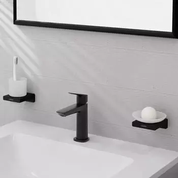 Hansgrohe Logis 110 Fine ohne Ablaufgarnitur mattschwarz (71253670) – Innovative Wasserspartechnologien