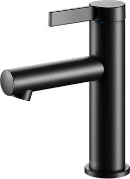 KEUCO IXMO Einhebel-Waschtischarmatur ohne Ablaufgarnitur 147 mm mit Griff Pure schwarz matt (59502371100)