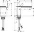 Hansgrohe MyEdition 110 Einhebel-Waschtischmischer ohne Platte (47032___)