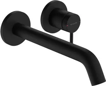 Hansgrohe Tecturis S Einhebel-Waschtischmischer Wandmontage EcoSmart+ mattschwarz (73351670)
