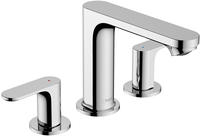 hansgrohe Rebris S 3-Loch Waschtischarmatur 110 mit Zugstangen-Ablaufgarnitur