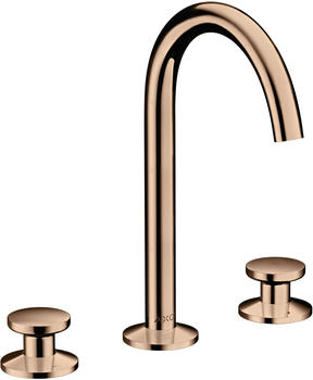 Axor One Select 170 3-Loch mit Push-Open Ablaufgarnitur polished red gold (48070300)